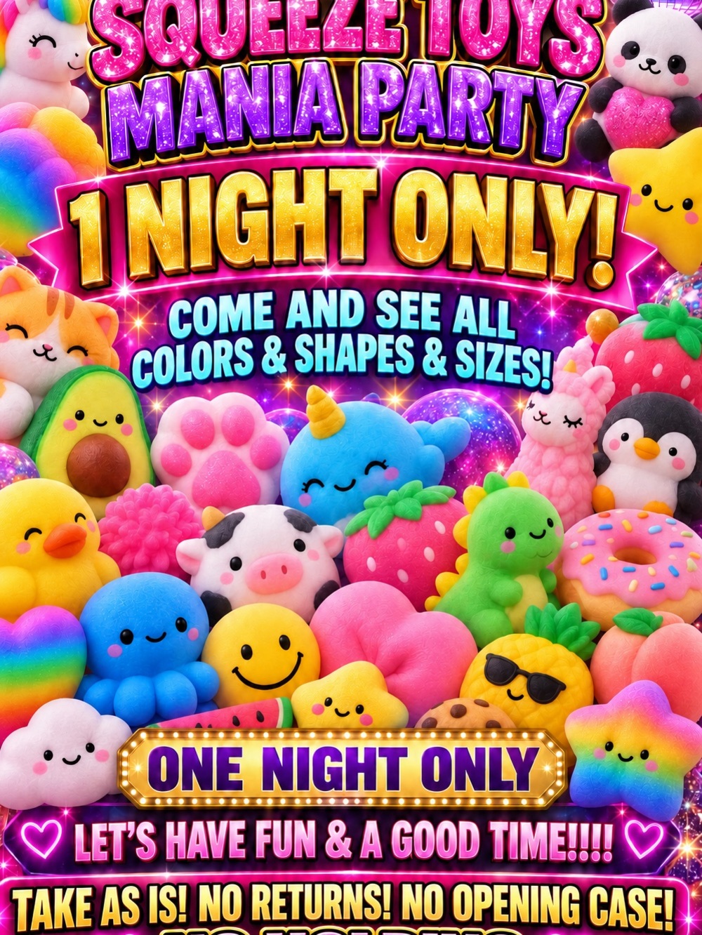 Squeeze Toys Mania Party! NO RETURNS! NO OPENING CASE!